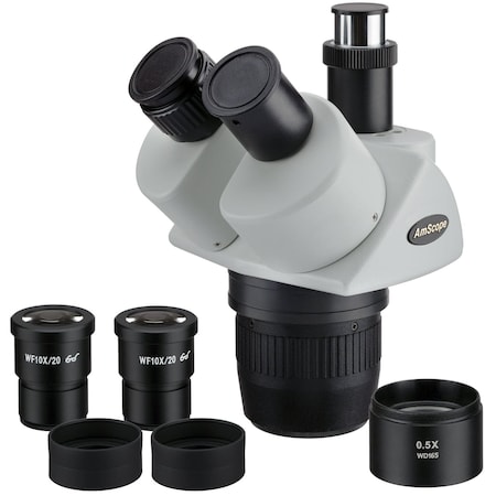 Amscope 10X-45X Super Widefield Stereo Trinocular Microscope Head SW13TY